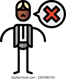 discrimination isolated design element stock illustration. Vector on a white background