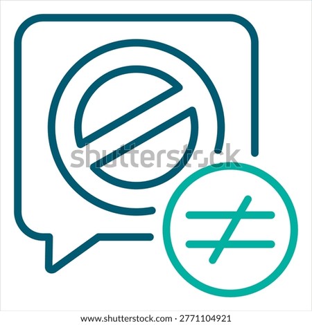 Discrimination Single Icon Line Color