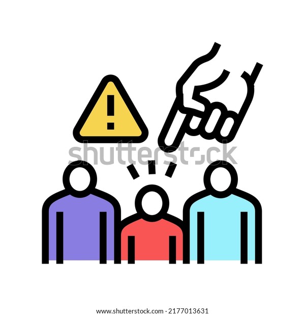 discrimination social\
problem color icon vector. discrimination social problem sign.\
isolated symbol\
illustration