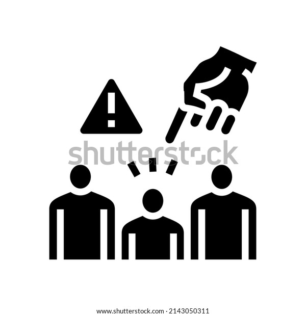 discrimination social problem glyph icon\
vector. discrimination social problem sign. isolated contour symbol\
black\
illustration