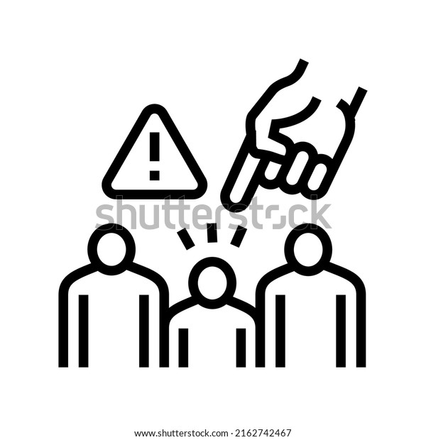 discrimination social problem line icon
vector. discrimination social problem sign. isolated contour symbol
black
illustration