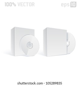 Discs with boxes / vector image / EPS 10