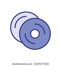 Discs icons vector stock illustration.