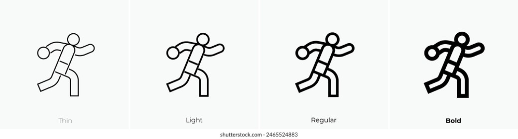 discus icon. Thin, Light Regular And Bold style design isolated on white background