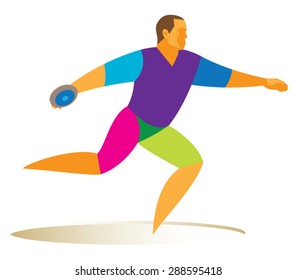 Discus Throw Stock Vector (Royalty Free) 288595418