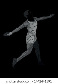 Discus Throw Sport black, white