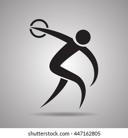 discus throw sport  Icon and symbol
