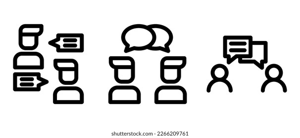 discuss icon or logo isolated sign symbol vector illustration - high quality black style vector icons
