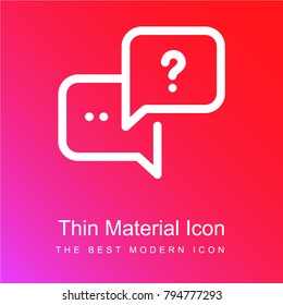 Discuss Issue red and pink gradient material white icon minimal design
