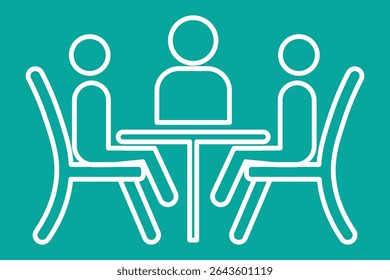Discuss, meeting icon. Offline business Conversation or Discussion Icon. 