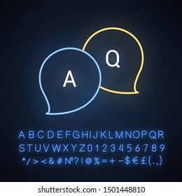 Discuss neon icon. vector illustration logo template.