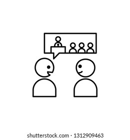 discuss politic relate icon. Element of social problem and refugee icon