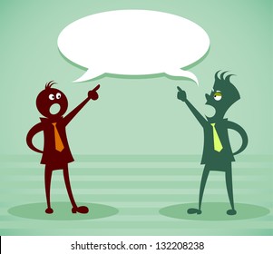 Discuss a problem. Vector illustration on a background