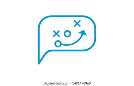 Discuss strategy icon vector illustration.