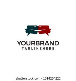 Discuss Talk chat Logo designs concept template
