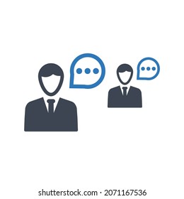 Discutir el icono de charla.message,discutir (ilustración vectorial)