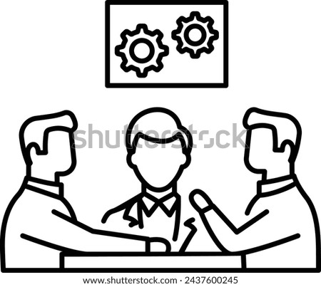 Discussing immediate challenges concept, Monday Meeting with determination vector design, Boosting productivity abilities Symbol, business motivation Sign, Enterprise impetus stock illustration