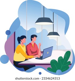 Discussing issues 2,  Flat vector illustration