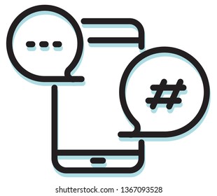 Discussion Abstract Icon as EPS 10 File.