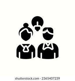 discussion black icon, isolated icon in light background, perfect for website, blog, logo, graphic design, social media, UI, mobile app