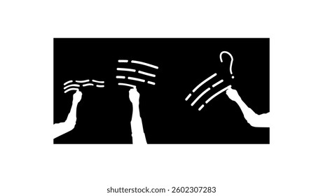 discussion board , black isolated silhouette