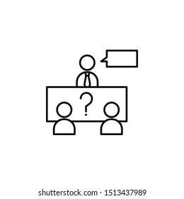 Discussion, business icon. Element of business icon. Thin line icon
