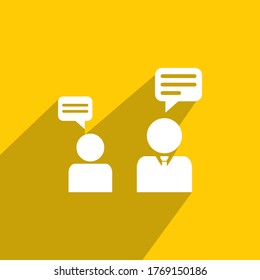 discussion chat icon, business icon vector