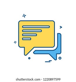 discussion chat sms icon vector design