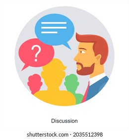 Discussion or Communication Icon Concept
