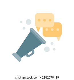 Discussion concept, dialog bubble. Successful negotiation or misunderstanding. Cartoon minimal style