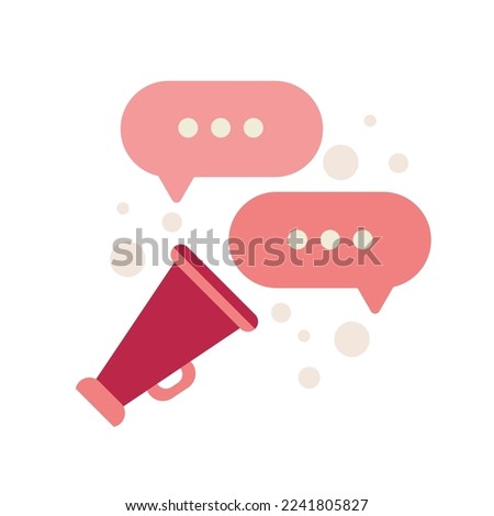 Discussion concept, dialog bubble. Successful negotiation or misunderstanding. Vector illustration