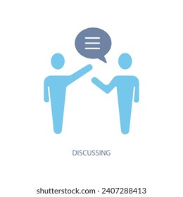 discussion concept line icon. Simple element illustration. discussion concept outline symbol design.