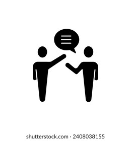 discussion concept line icon. Simple element illustration. discussion concept outline symbol design.