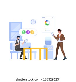 discussion concept vector illustration. flat style design