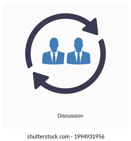 Concepto de icono de discusión o conversación