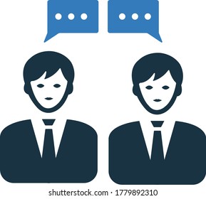 Discusión, icono de conversación / gráficos vectoriales
