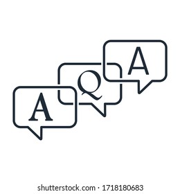 Discussion. Different answers, solutions. Vector icon isolated on a white background.