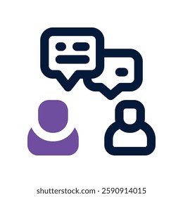 discussion dual tone icon. vector icon for your website, mobile, presentation, and logo design.