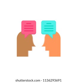 Discussion flat icon.