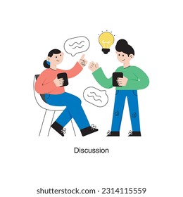 Discussion Flat Style Design Vector illustration. Stock illustration
