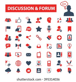 iconos del foro de discusión
