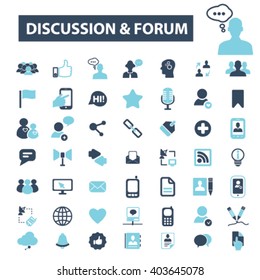 discussion forum icons
