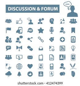 iconos del foro de discusión
