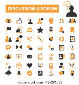 iconos del foro de discusión
