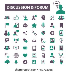 iconos del foro de discusión
