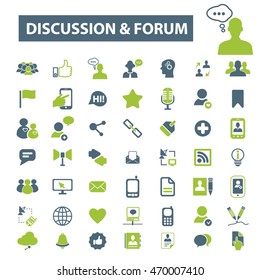 iconos del foro de discusión