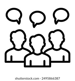 Diskussionsforum Vektorgrafik Line Icon Design