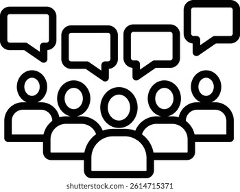 Discussion Forum Vector Line icon Design