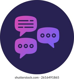 Discussion Glyph Circle Gradient Icon