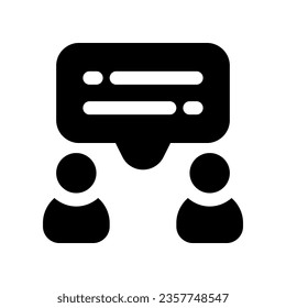 icono de glifo de discusión. icono vector para tu sitio web, móvil, presentación y diseño de logotipo.
